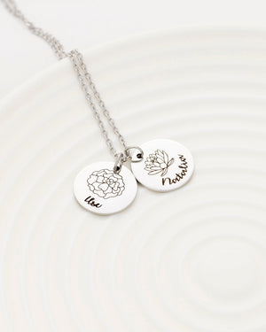 Collar de Birth Flower + Nombre - Bangili