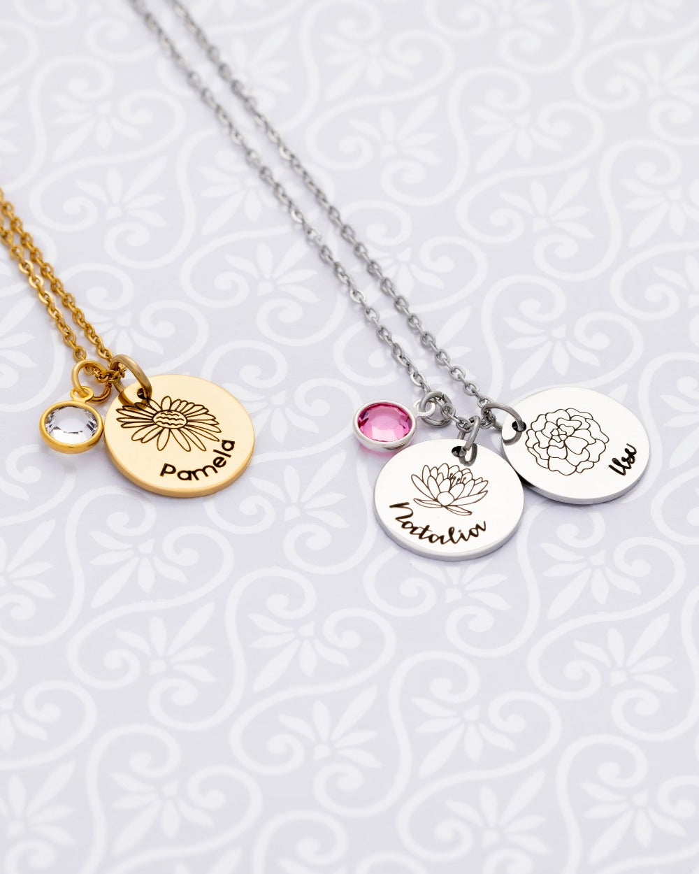 Collar de Birth Flower + Nombre - Bangili