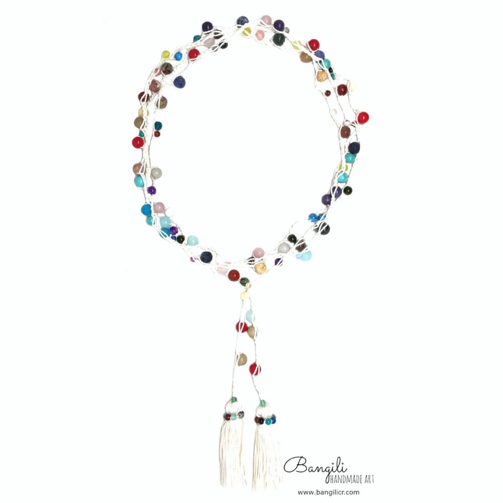 Collar de Crochet con Piedras Naturales - Bangili